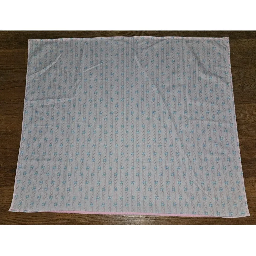 Handmade? Swaddle Receiving Baby Blanket Pink White Stripe Floral Blue Panda